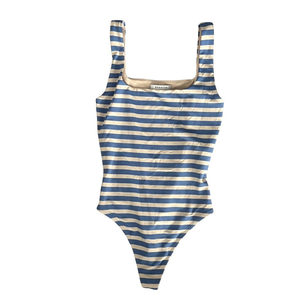 Babaton Aritzia Striped Thong Bodysuit, Size XS